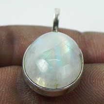 925 Sterling Silver Rainbow Moonstone Gems Handmade Pendant Necklace PSV-1445 - £25.81 GBP+