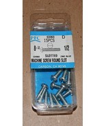 Machine Screws 8-32 x 1/2&quot; Slotted Round Head Pack of 15ea PFC Zinc Blue... - £3.58 GBP