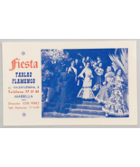 Vintage Marbella Spain Fiesta Tablao Flamenco Dance Ad Trade Card w/ Map - £16.05 GBP