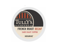 Tully&#39;s Coffee French Roast Decaf, Keurig K-Cup Pod, Dark Roast, 24 Count - $13.36