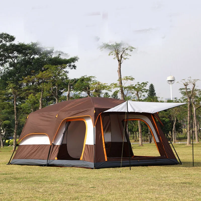 Medium Size 5-8Persons 1Sleeping Room 1Hall Tent Double Layers Outdoor Camping - £232.30 GBP