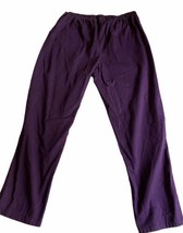 Roaman&#39;s Tall Womens Pant Plus 26T Purple Pull On Trousers Side Pockets NWOT - £7.46 GBP