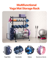 Home Gym Workout Equipment Organizer Yoga Mat Storage Weight Rack Dumbbell - $81.95