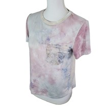 Wallflower Tie Dye Tee Shirt Soft Pocket Womens Medium Hand Crafted Shor... - £6.74 GBP