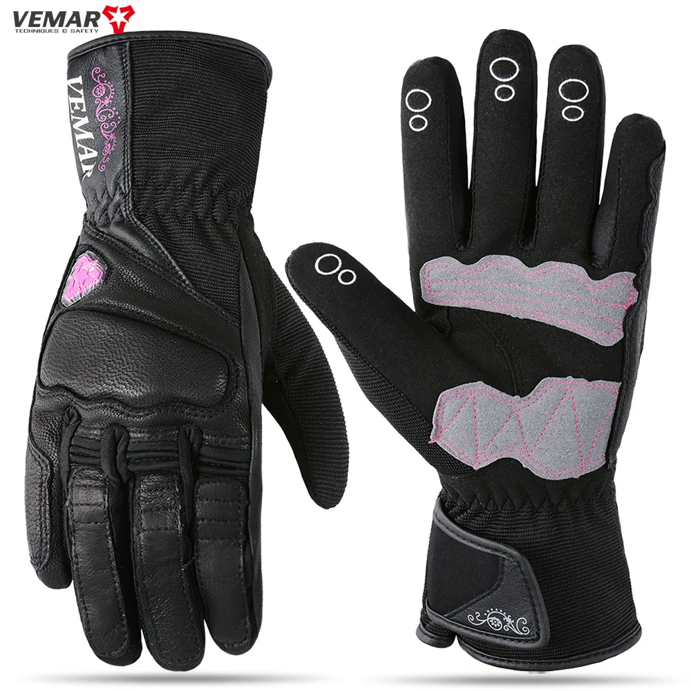 VEMAR Summer Breathable Motorcycle Women Riding Gloves Touch Screen Guantes - £31.91 GBP