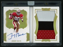 2020-21 Panini Flawless Veterans Jerry Rice Autograph Jersey Patch #8/10 49ers  - £1,115.79 GBP