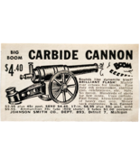 1960 Johnson Smith Co Carbide Cannon Advertisement Artillery Detroit DWF27 - $28.01 CAD