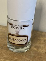 Vintage Name Your Poison Whiskey Glass BELLADONNA Barware Cera Mid Centu... - £38.08 GBP