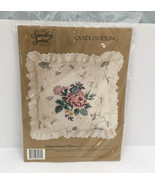 Vintage candlewicking kit mixed floral pillow something special brand ne... - £23.31 GBP