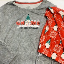 Womens XL 16 18 Gnome Pajamas Long Sleeve and Joggers Gnome For the Holidays - £28.12 GBP