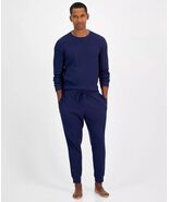 Club Room Men's Waffle Long-Sleeve T-Shirt &amp; Pajama Pant Set Blue Notte-... - $21.99
