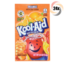 24x Packets Kool-Aid Orange Caffeine Free Soft Drink Mix | Fast Shipping! | - £12.81 GBP