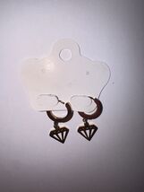 Margo women earrings -stainless steel - diamont shape - $20.00