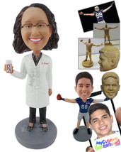 Personalized Bobblehead Pharmacist Doctor Holding A Prescription Bottle - Career - £72.11 GBP