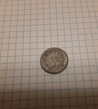 Schweiz Munze Coin Switzerland Helvetica 10 Rappen 1961 - £1.56 GBP