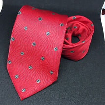 Atomic Vintage Etienne Aigner Tie 100% Silk Red MCM Geometric Diamonds S... - $44.55