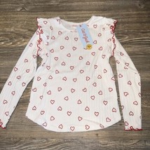 Toddler Girls&#39; Heart Long Sleeve T-Shirt - Cat &amp; Jack Red 5T NWT. L - $9.89