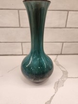 Vintage Blue Mountain Pottery Vase Black Green Drip Glaze Made in Canada... - $19.00