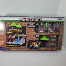 Minecraft Nanofigs Nano Scene Overworld 10 Metal Figures Mojang Jada Dis... - $37.39