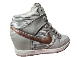 Nike Women US 9 Dunk Sky High Sneakers Tan Bronze Leather Lace Up Hidden... - £40.13 GBP