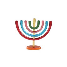 Yair Emanuel Anodized Aluminum Hanukkah Menorah with Bright Colors - $87.71