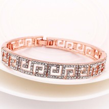 18K Real Gold Plated Antiallergic Bracelet Wedding Jewelry DL18KZ049 - £11.98 GBP