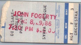 Billet De Concert De John Fogerty 29 Août 1986 Pittsburgh PA Syria Mosque - $39.58