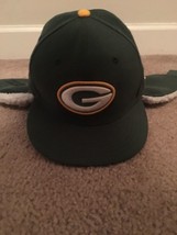 New Era Men&#39;s Aviator Trapper Hat with Ear Flap Green Bay Packers Size 6.75 - £28.84 GBP