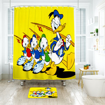 Disney Donald Duck 10 Shower Curtain Bath Mat Bathroom Waterproof Decora... - £18.35 GBP+