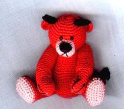 Mini LOVE Devil Bear Miniature Thread CROCHET Pattern Edith Molina Amigu... - $6.99