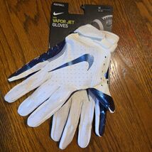 Nike Vapor Jet 6.0 7.0 Football Gloves Men's M White/Blue - $33.20
