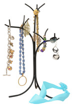 Wrought Iron Jewelry Tree Stand - Necklace Earing Bracelet Ring Rack Amish Usa - £36.16 GBP