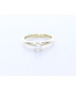 Lab Grown 1.01 Cts Round Cut G VS1 CVD Diamond Ring Solitaire 14k Yellow... - €756,39 EUR