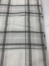 Ladies Blanket Scarf White Gray &amp; Sliver Plaid Soft Large Fringed Blanket Scarf - £13.58 GBP