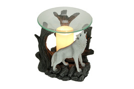 Starlight Symphony Howling White Wolf Electric Essential Oil Burner Aroma Lamp - £38.71 GBP