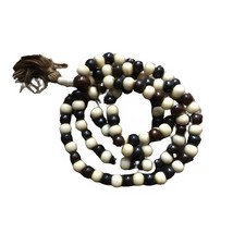 Tibetan Yak Bone Mala 108 Beads White Brown Combination Prayer Beads Mal... - £11.91 GBP