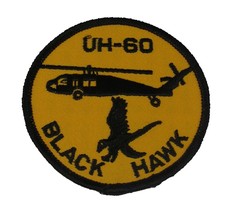 UH-60 Blackhawk Patch - Gold/Black - Veteran Owned Business - £4.78 GBP