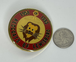 Vintage Lions Club Lapel Pin 1958 1993 Redcoats of Lewisboro 35th Annive... - $326.94 MXN