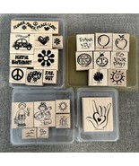 Vintage Stampin Up! Hippie Love Summer Favorite Lot Of 24 Rubber Stamps ... - $14.52