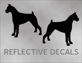 Reflective Decal Sticker 2X BOXER german english pet dog for car or Mailbox BK - £13.53 GBP