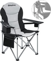 Kingcamp Lumbar Support Camping Chairs With Cooler Bag Padded, Max 353Lbs - £98.84 GBP