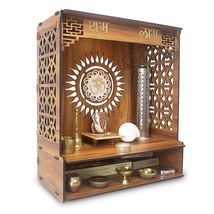 Mandir Pooja Ghar Worship Wooden Hindu Temple with LED Spot Light 18 inches - £98.85 GBP