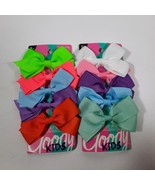 Goody Kids Cute Classic Hair Multicolor Bow Barrettes 3&quot; - 10 Piece #17379 - £10.40 GBP