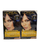 (2) Loreal Superior Preference Permanent Hair Color #2BL BLACK SAPPHIRE ... - $41.14 CAD