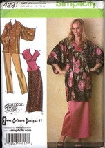 Uncut Size XXS XS S M June Colburn Kimono Pants Top Simplicity 4291 Pattern - $6.99