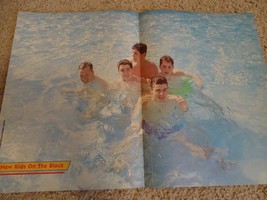 New Kids on the Block teen magazine poster clipping Shirtless in a pool Hot - £3.14 GBP