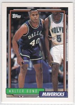 M) 1992-93 Topps Basketball Trading Card - Walter Bond #339 - £1.57 GBP