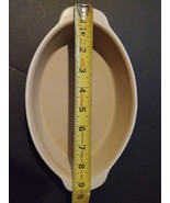 Pampered Chef Vanilla Small Oval Baker Stone Stoneware Dish-Unused - $33.17 CAD