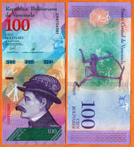 VENEZUELA 2018 UNC 100 Bolívares Soberano Banknote Paper Money Bill P- 1... - $1.00