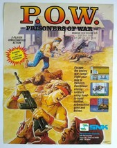 POW Prisoners Of War Arcade FLYER Original Video Game Vintage Promo Combat 1988  - $20.25